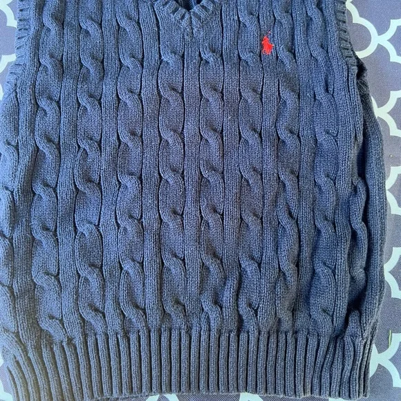 Ralph Lauren Polo boys v neck cotton sweater vest - Picture 3 of 3